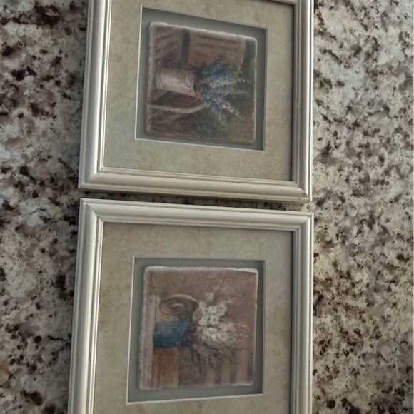 Other - Elegant Cream and Brown Framed Art Set